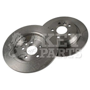 Key Parts 2 x Solid Rear Brake Discs KBD4587-x2