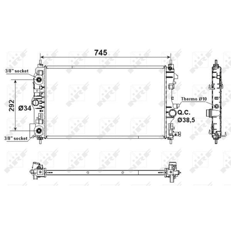 NRF Engine Radiator 53159