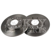 Key Parts 2 x Solid Front Brake Discs KBD4098-x2