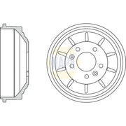 NAPA Brake Drum Assembly Rear NDR1040