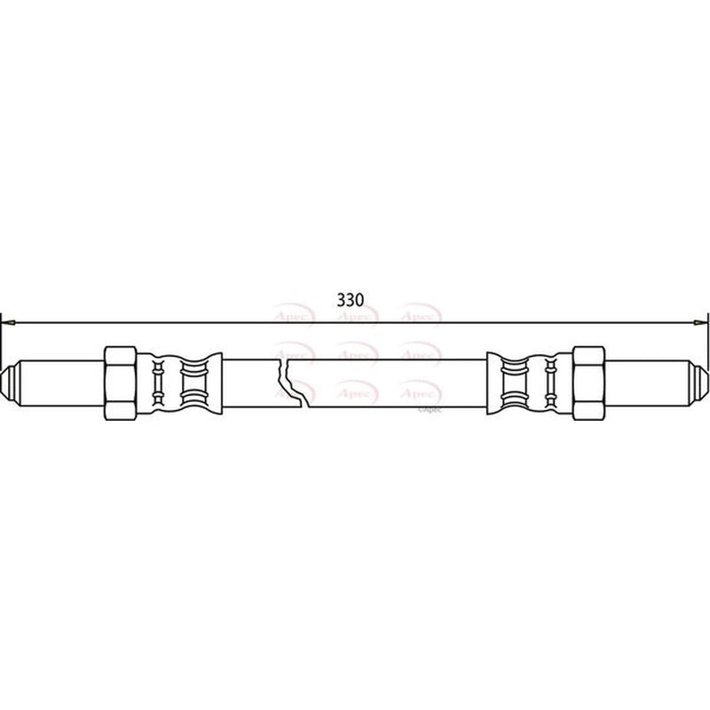 Apec Brake Hydraulic Hose Line Rear HOS3168
