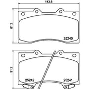 Mintex Front Brake Pad Set MDB3144