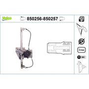 Valeo Electric Window Regulator Lifter Left Rear 850256