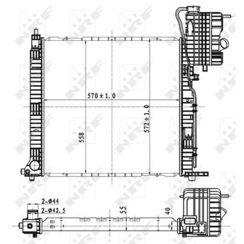 NRF Engine Radiator 53176