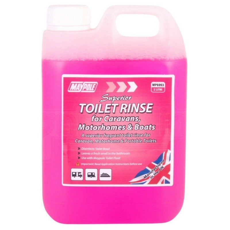 Eco Friendly Portable Toilet Pink Chemical Rinse 2 Litre - Maypole - Van Life Living