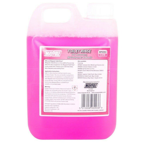 Eco Friendly Portable Toilet Pink Chemical Rinse 2 Litre - Maypole - Van Life Living