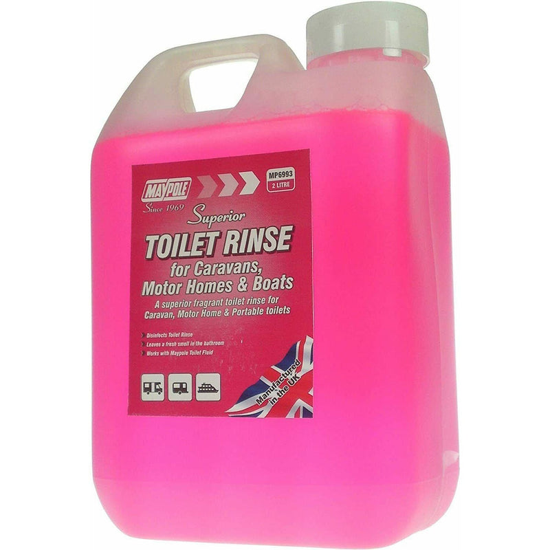 Eco Friendly Portable Toilet Pink Chemical Rinse 2 Litre - Maypole - Van Life Living