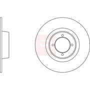 Apec 2 x Solid Front Brake Discs DSK714-x2