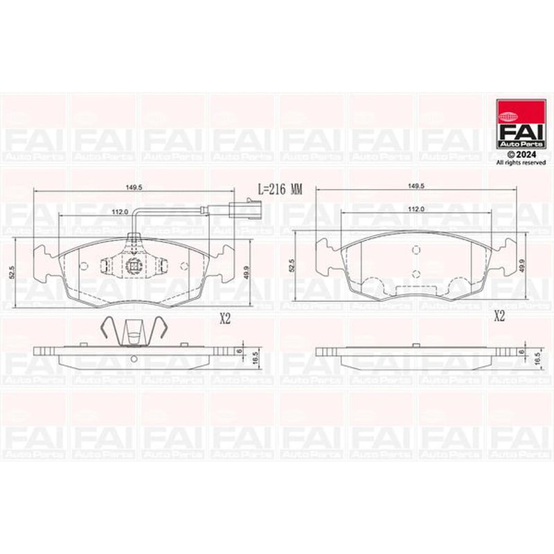 FAI Front Brake Pad Set BP147