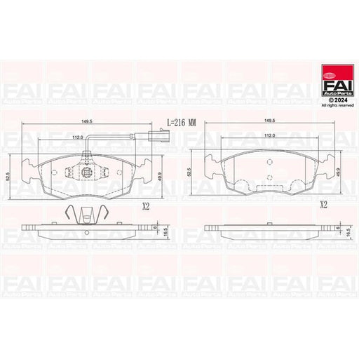 FAI Front Brake Pad Set BP147