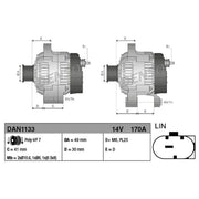 Denso Car Alternator 12V fits BMW 1 2007-2013