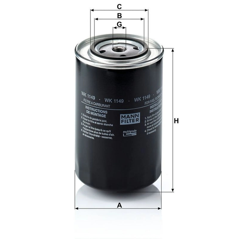 MANN-FILTER Fuel Filter Element WK 1149