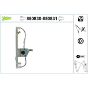 Valeo Electric Window Regulator Lifter Left Rear 850830