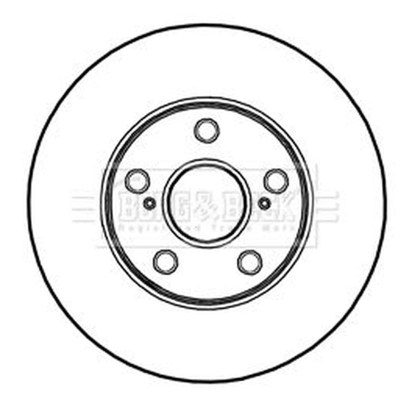 Borg & Beck 2 x Front Brake Discs BBD5279