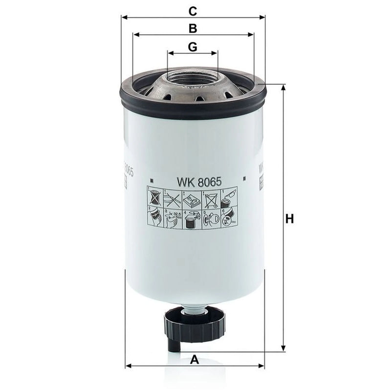MANN-FILTER Fuel Filter Element WK 8065