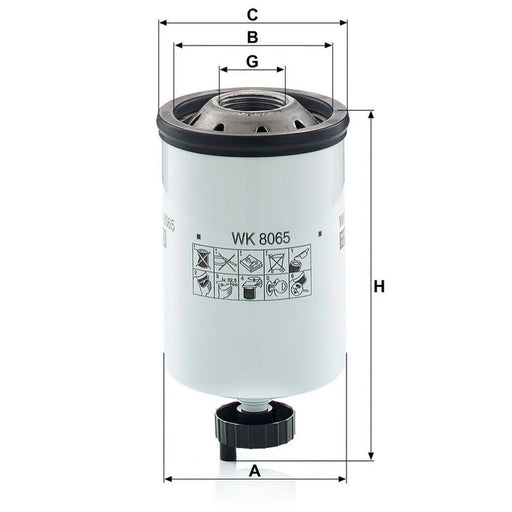 MANN-FILTER Fuel Filter Element WK 8065