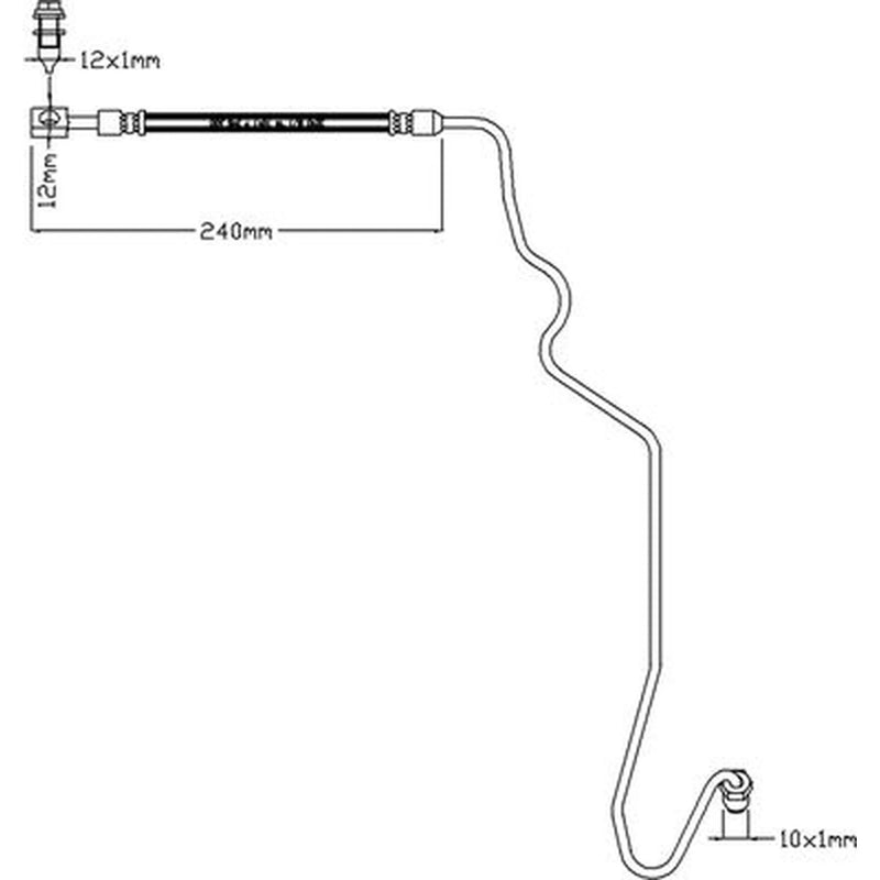 Abtex Brake Hydraulic Hose Line outer ABH1156R