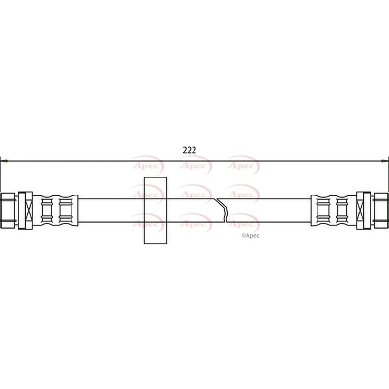Apec Brake Hydraulic Hose Line inner HOS3334