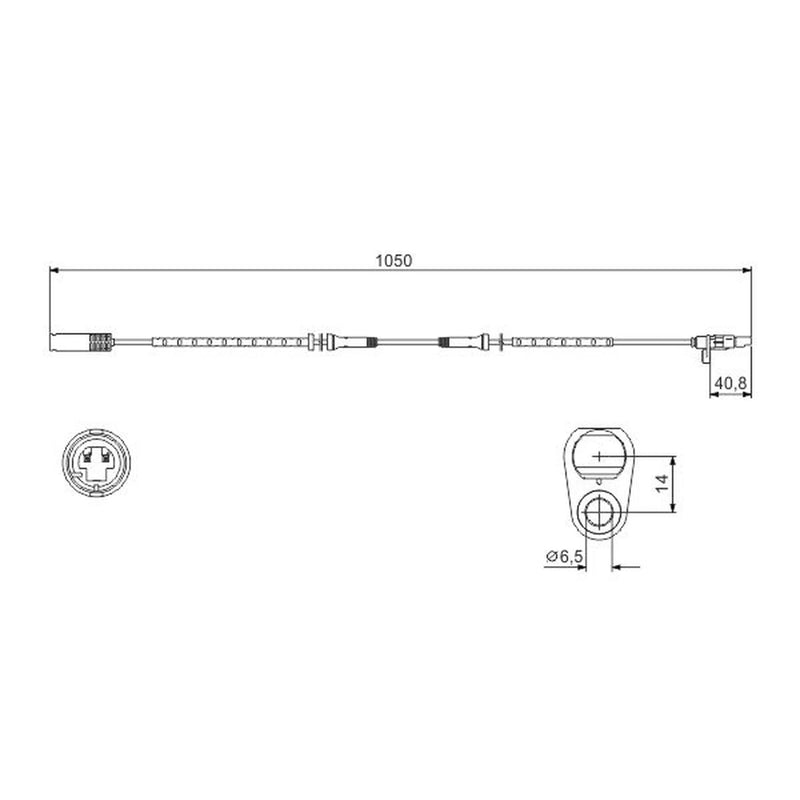 Bosch ABS Wheel Speed Sensor Rear 0 986 594 512