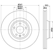 DON 2 x Front Brake Discs PCD11611-x2