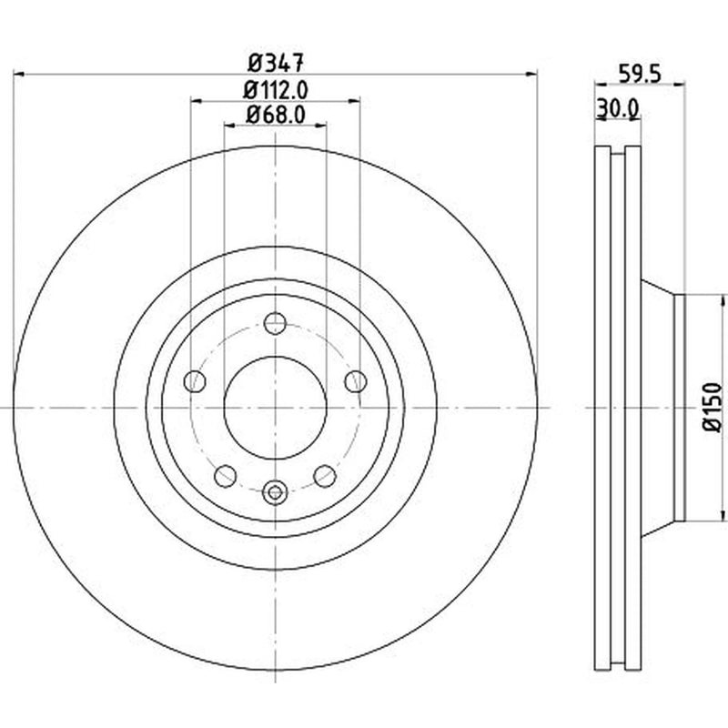 DON 2 x Front Brake Discs PCD11611-x2