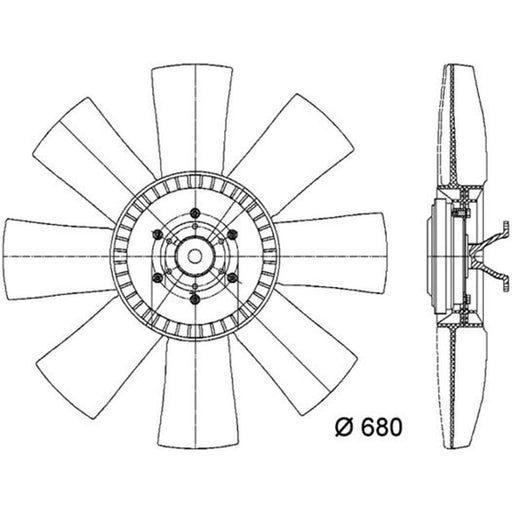 Mahle Engine Cooling Fan CFF 434 000P