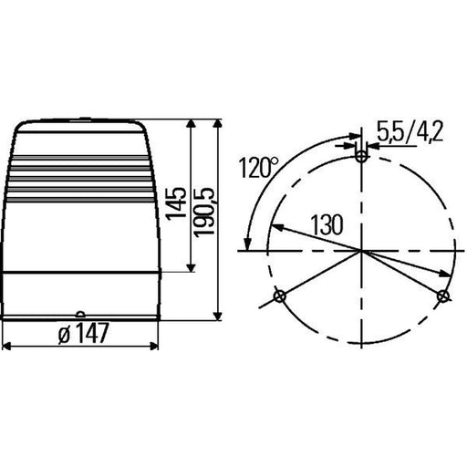 Hella Rotating Beacon Wide High 2RL 008 965-031