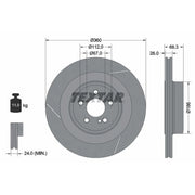 Textar 2 x Perforated Rear Brake Discs 92283805-x2