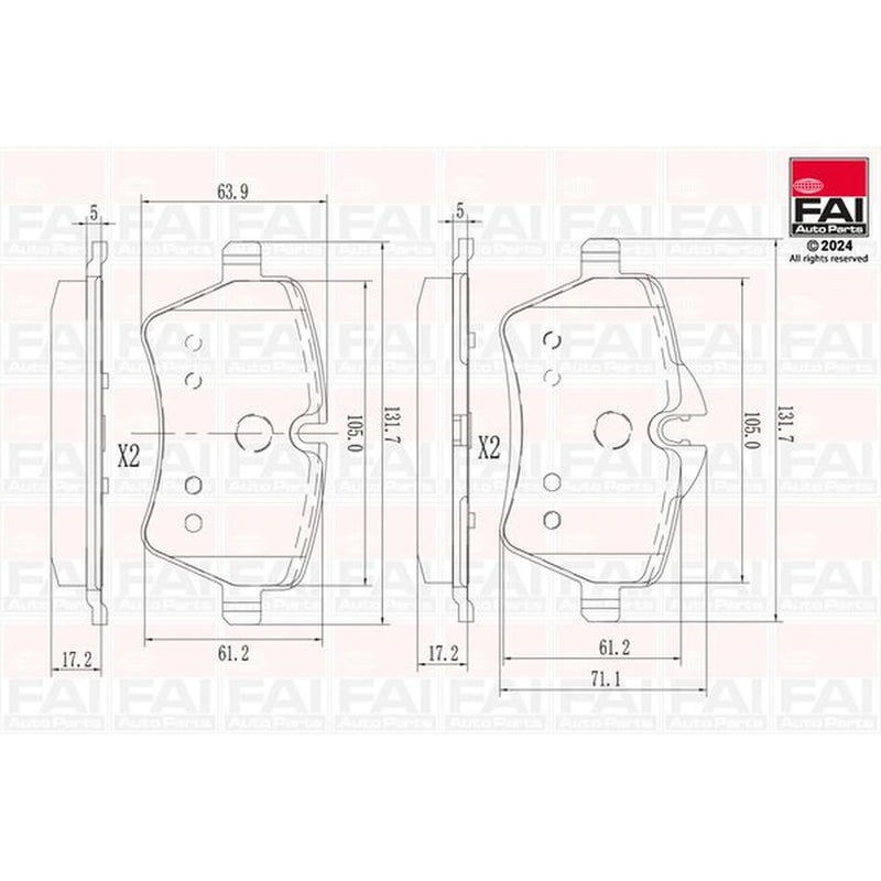 FAI Front Brake Pad Set BP170