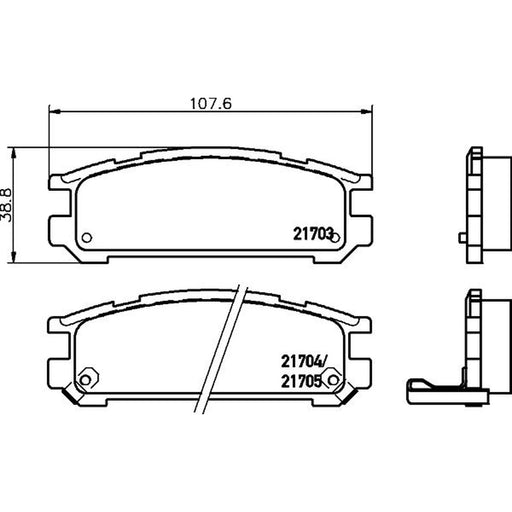 DON Rear Brake Pad Set PCP1859