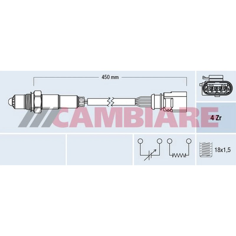 Cambiare O2 Lambda Oxygen Sensor before catalytic converter VE381855