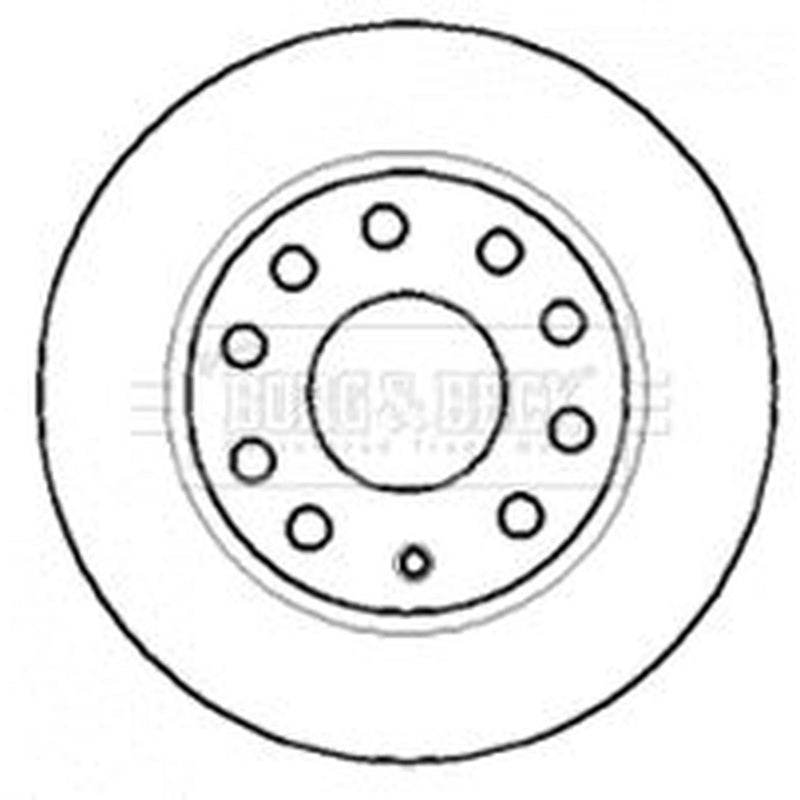 Borg & Beck 2 x Solid Rear Brake Discs BBD4382-x2
