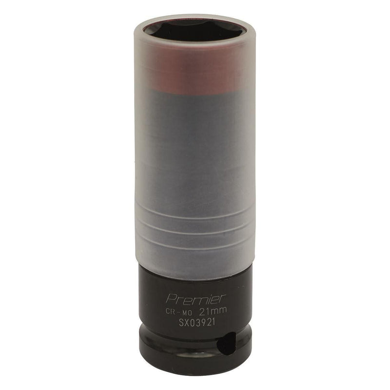 Sealey Alloy Wheel Ultra-Power Impact Socket 21mm 1/2"Sq Drive SX03921 Sealey  - Town Parts