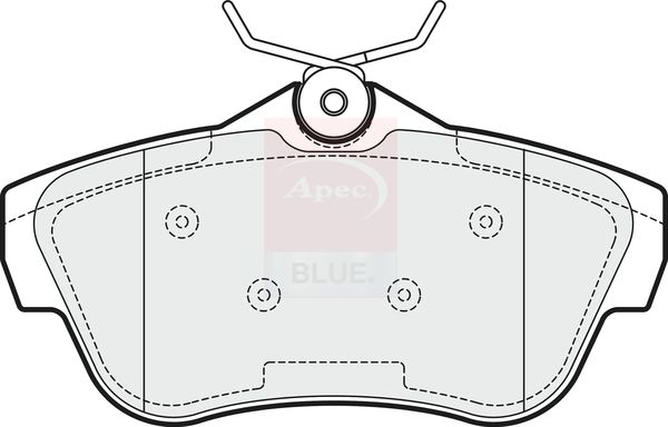 Apec Blue Brake Pad Set Rear 113mm x 17mm PD3140