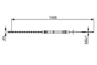Bosch Handbrake Cable 1987477338