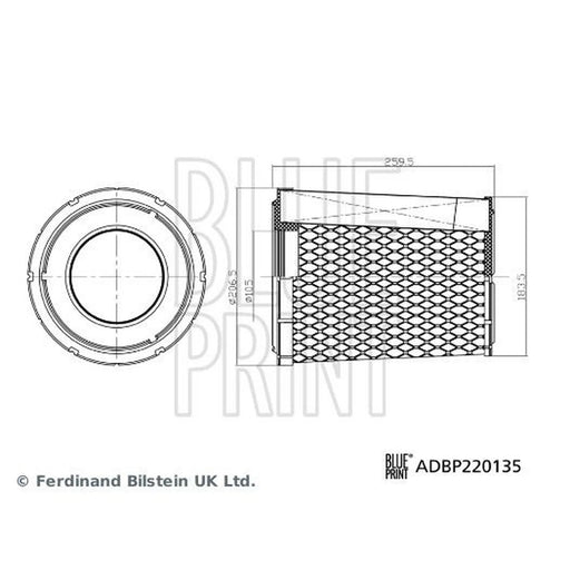 Blue Print Engine Air Filter ADBP220135