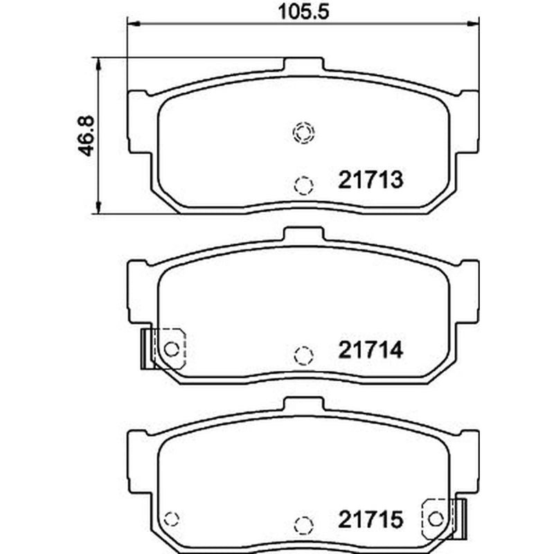 Mintex Rear Brake Pad Set MDB1707