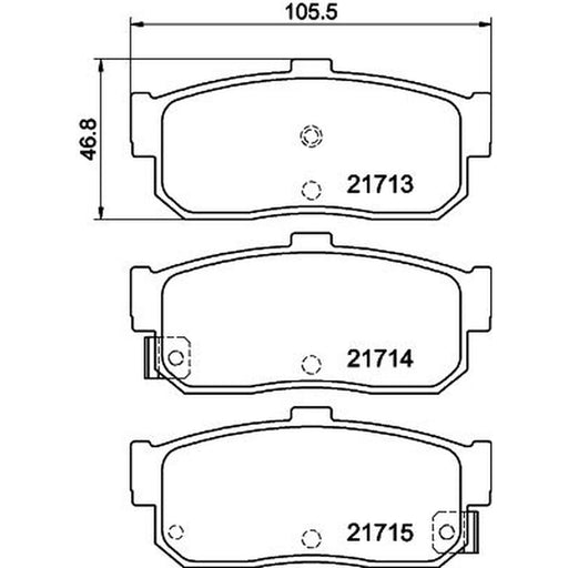 Mintex Rear Brake Pad Set MDB1707