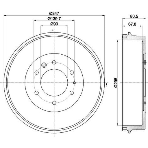 Mintex Brake Drum Assembly Rear MBD334