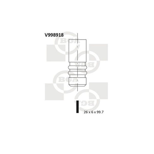 BGA Engine Intake Valve 26mm Head V998918