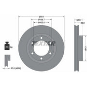 Textar 2 x Vented Front Brake Discs 92080600