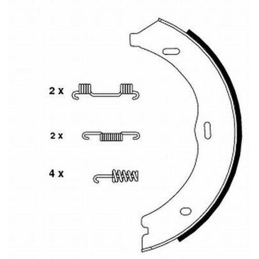 Textar Parking Brake Shoe Set 91061900