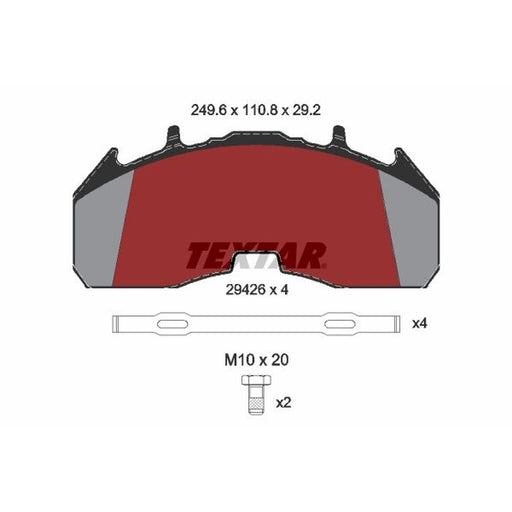 Textar Front Brake Pad Set 2942602