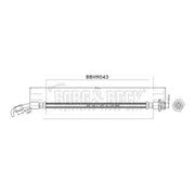 Borg & Beck Brake Hydraulic Hose Line outer BBH9043