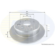 Comline 2 x Solid Rear Brake Discs ADC01157-x2