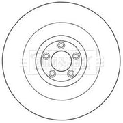 Borg & Beck 2 x Front Vented Brake Discs BBD6023S