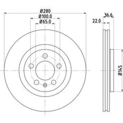 DON 2 x Externally Vented Front Brake Discs PCD10132-x2