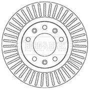 Borg & Beck 2 x Vented Front Brake Discs BBD5357-x2