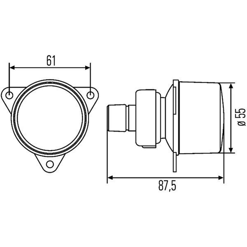Hella Direction Indicator Light Right Front 2BA 008 221-001