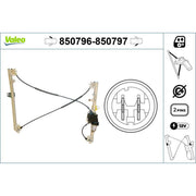 Valeo Electric Window Regulator Lifter Right Front 850797